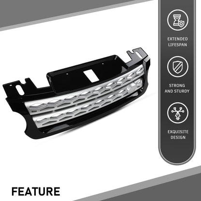 G-PLUS Front Hood Center Grille Grill Compatible with Range Rover Sport 2014-2017 LR054766, LR044120