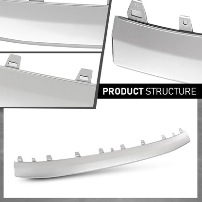 G-PLUS Front Bumper Cover Lower Spoiler Molding Trim, Compatible with Audi A8 & S8 2015-2018 W/S-Line Package, Silvery, AU40807110, 4H0807110C