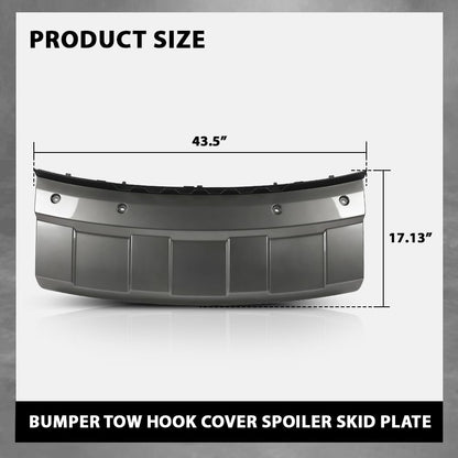 G-PLUS Black Front Bumper Tow Hook Cover Spoiler Skid Plate Compatible with Range Rover L405 2013-2017