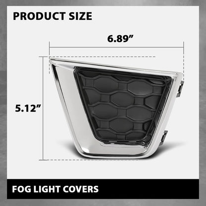 G-PLUS Pair Front Fog Light Covers, Compatible with Jeep Renegade 2019-2023, LH Driver & RH Right 2PCS, 6VP53LXHAA, 6VP55LXHAA