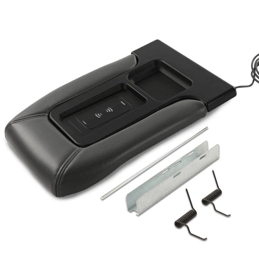 G-PLUS Center Console Lid Repair Kit Armrest Latch W/Charging Compatible with GMC Sierra Yukon/Chevy Silverado Suburban Tahoe 1999 2000 2001 2002 2003 2004 2005 2006 2007 19127364 Gray