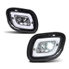 G-PLUS LED Fog Lights Compatible with Freightliner Cascadia 2008-2017 (For Models Without Daytime Running Lights) LH & RH LED Fog Lamps White Light Clear Lens Chrome Housing