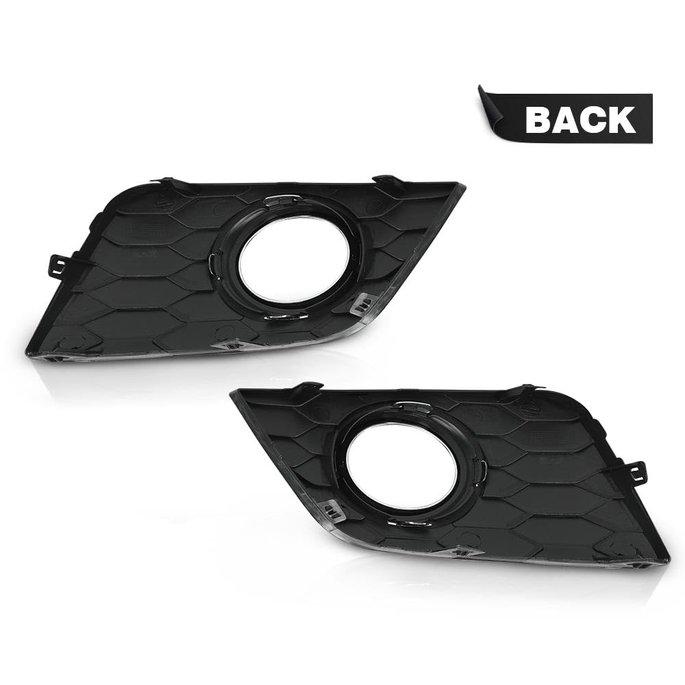 G-PLUS Front Bumper Fog Light Lamp Frame Covers w/Hole Compatible with Nissan Sentra 2016-2019 622564AF0B 622574AF0B NI1039142 NI1038142 LH&RH