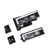 G-PLUS LED DRL headlights, Compatible with 1994 1995 1996 1997 1998 1999 2000 GMC C10 C/K C1500 bumper Headlamp, Clear lens Black Housing Amber Reflector