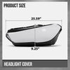 G-PLUS Headlight Lens Cover Compatible with BMW X5 X6 G05 G06 2018-2022 Left & Right Pair Front Headlamp Lens Cover Clear