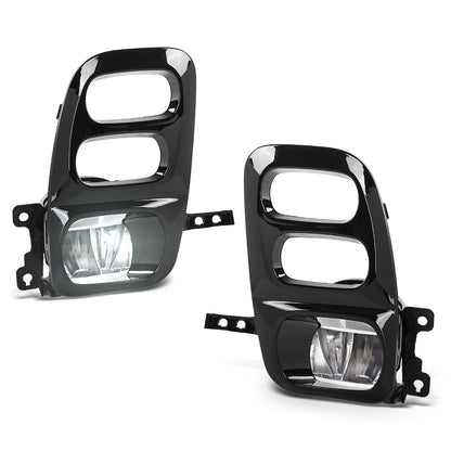 G-PLUS LED Front Bumper Driving Fog Lights w/Bezels+Harness Compatible with Honda Odyssey 2021 2022 2023 33950TEYY01, 33900TEYY01, HO2592144, HO2593144, 19-6225-00, 19-6226-00 Black