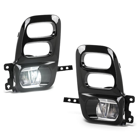 G-PLUS LED Front Bumper Driving Fog Lights w/Bezels+Harness Compatible with Honda Odyssey 2021 2022 2023 33950TEYY01, 33900TEYY01, HO2592144, HO2593144, 19-6225-00, 19-6226-00 Black