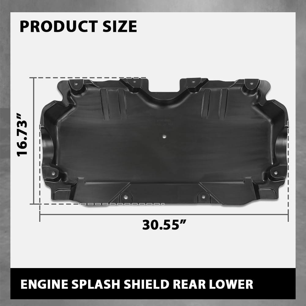 G-PLUS Engine Splash Shield Rear Lower Compatible with Benz C300 2015-2022,Fit Benz C63 AMG 2015-2021 2055240230, MB1228186