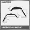 G-PLUS Fender Flares Overfender w/Hardware Compatible with Hummer H1 / Humvee/HMMWV Black 8Pcs