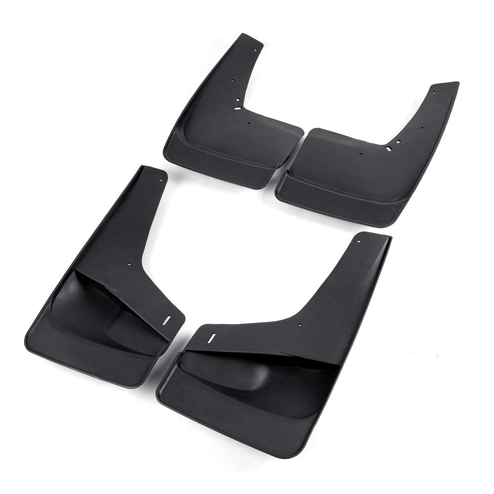 G-PLUS 4PCS Set Front Rear Molded Wheel Mudguard Compatible with 1999-2007 Silverado/Sierra 1500.2007-2014 Sierra 2500/3500 Mud Flaps Mud Guards Splash Kit