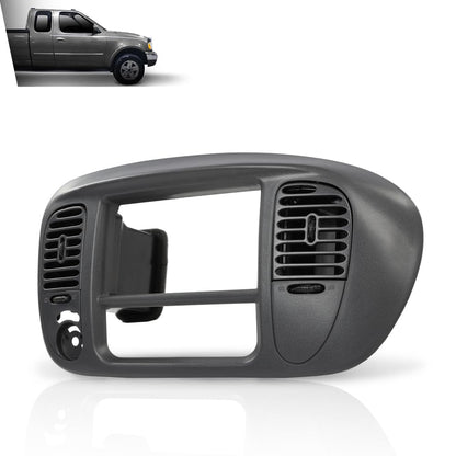 G-PLUS 1Set Center Dash Radio Surround Bezel Trim Panel Compatible with 2000-2003 Ford F150/2000-2002 Ford Expedition Grey Dashboard Cover