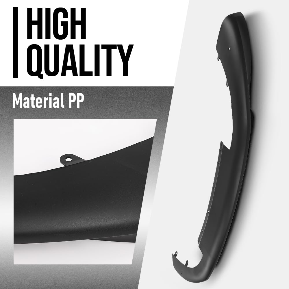 G-PLUS Air Dam Deflector Lower Valance Apron Front Compatible with Porsche Macan (submodel: Base, S) 2019 2020 2021 95B807061M1E0, PO1093109 Black