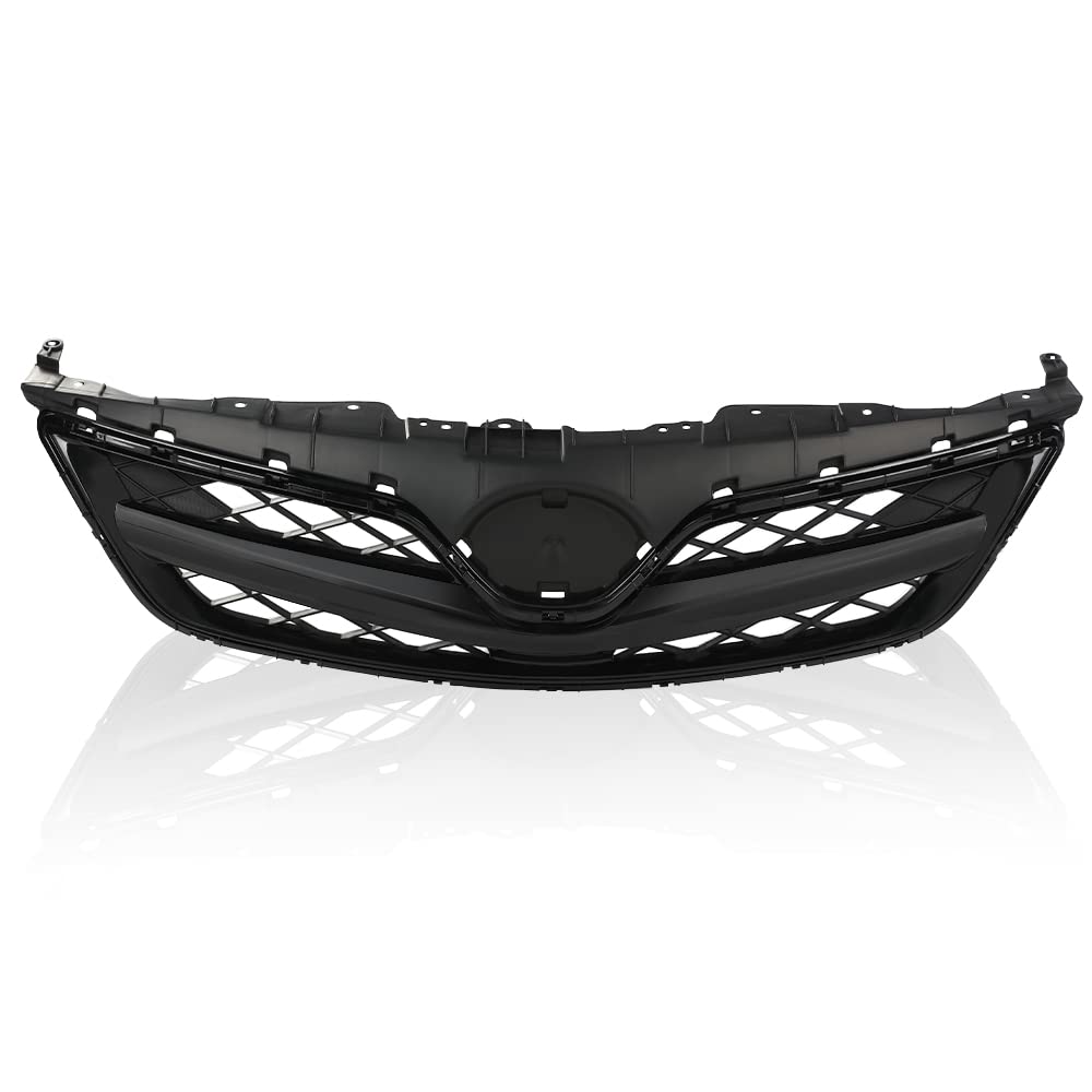 G-PLUS Front Center Bumper Grille Compatible With Toyota Corolla 2009-2010 Lower Grill Insert Replacement Textured Black TO1036111 5311202120