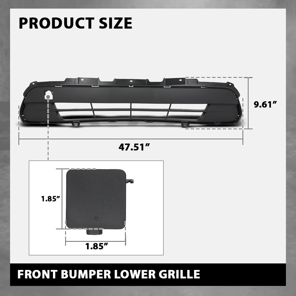 G-PLUS Front Bumper Lower Grille Grill, Compatible with Kia Optima L LX EX 2016 2017 2018, 86560C5000