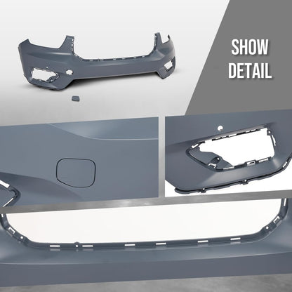 G-PLUS Front Bumper Cover Fascia Compatible with Volvo XC40 2019-2022 Fit Models without Headlight Washer, with Parking Aid Sensor and Parallel Park Assist 36010672, 397909540 Blue