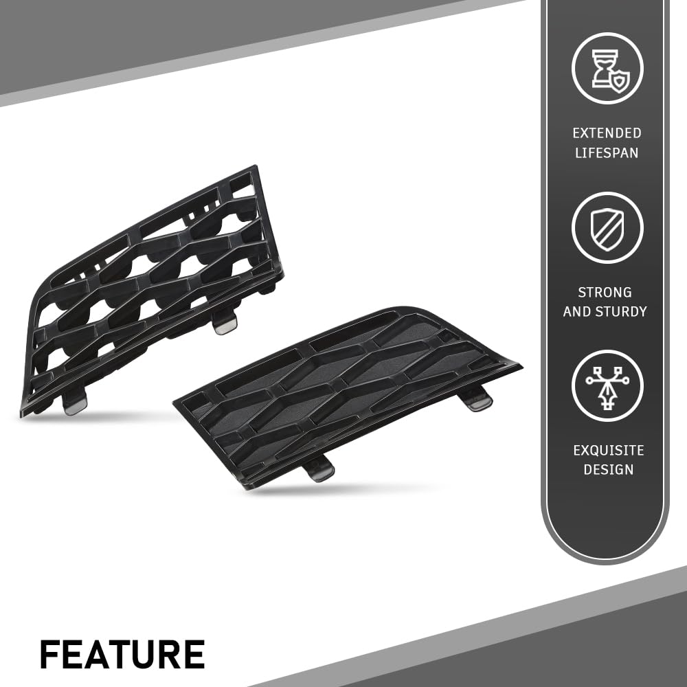 G-PLUS Pair Front Bumper Air Inlet Grill Cover, Compatible with Range Rover L322 4.4L V8 (non-Supercharged) 2006-2009, Not Fit Range Rover Sport models DXB500340PUY, DXB500350PUY