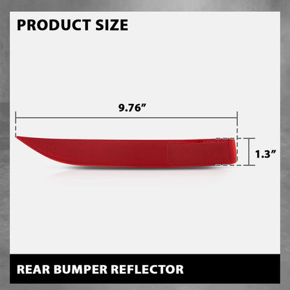 G-PLUS Rear Right Bumper Reflector, Compatible with BMW X1 sDrive28i, xDrive28i 2.0L L4 - Gas 2017-2019/ X1 xDrive28i 2.0L L4 - Gas 2016, Passenger Side, 61617355548