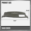 G-PLUS TPE Molded Dash Cover Cap Overlay Compatible with Chevy Silverado 1500 2500HD 3500HD (LTZ Only) 2007-2013, Fit GMC Sierra (SLT/Denali Only) 2007-2013 Beige