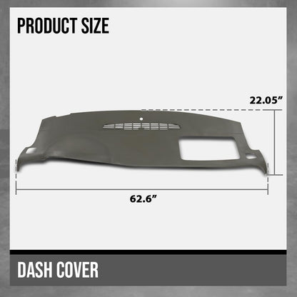 G-PLUS TPE Molded Dash Cover Cap Overlay Compatible with Chevy Silverado 1500 2500HD 3500HD (LTZ Only) 2007-2013, Fit GMC Sierra (SLT/Denali Only) 2007-2013 Beige