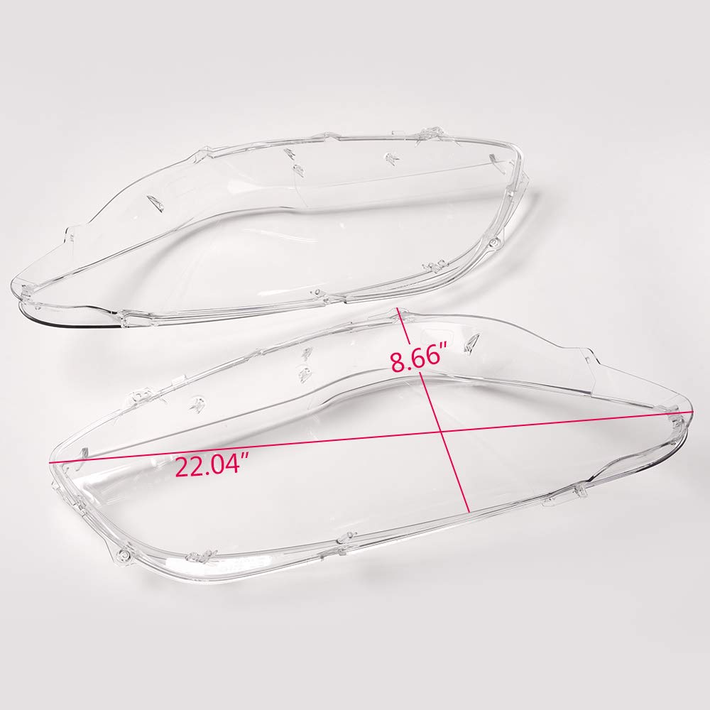 G-PLUS Clear Lens Headlight Headlamp Lense Cover, Compatible With BMW F01 F02 7 Series 740i 740Li 750i 750Li 760i 760Li 2009-2015, Replacement Left Right Side 1 Pair