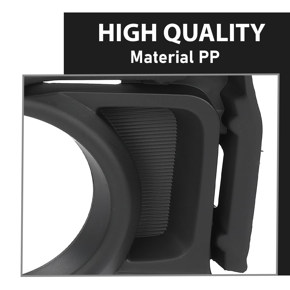 G-PLUS Pair Front Fog Light Bezel, Compatible with Toyota Highlander 2014 2015 2016, Bumper Cover Trims, Left Driver & Right Passenger Side 2PCS, TO1039178, TO1038178