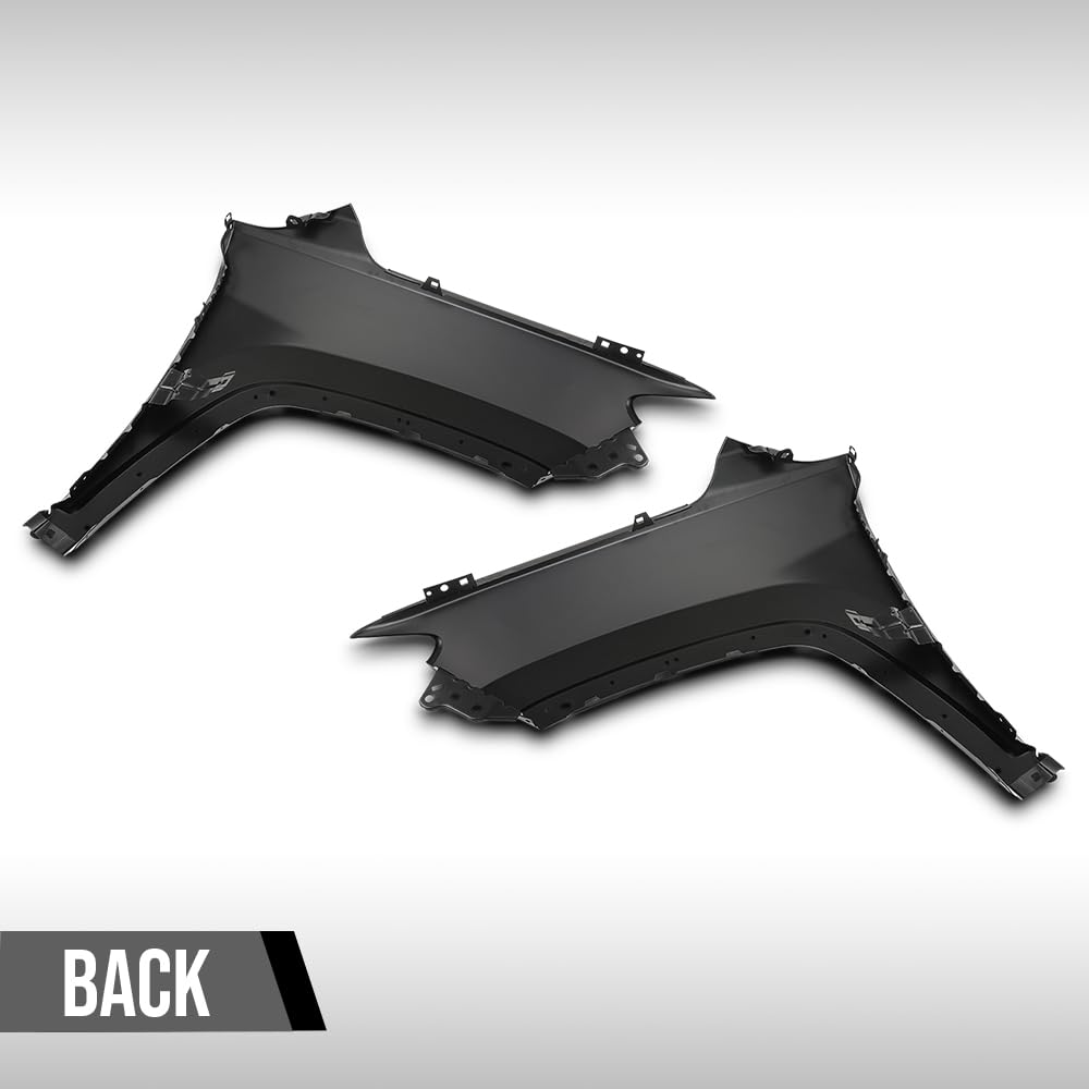 G-PLUS Front Fender Driver and Passenger Side Compatible with Jeep Compass 2017 2018 2019 2020 2021 2022 2023 2024 CH1240288, CH1241288 Black
