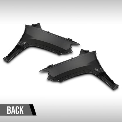 G-PLUS Front Fender Driver and Passenger Side Compatible with Jeep Compass 2017 2018 2019 2020 2021 2022 2023 2024 CH1240288, CH1241288 Black