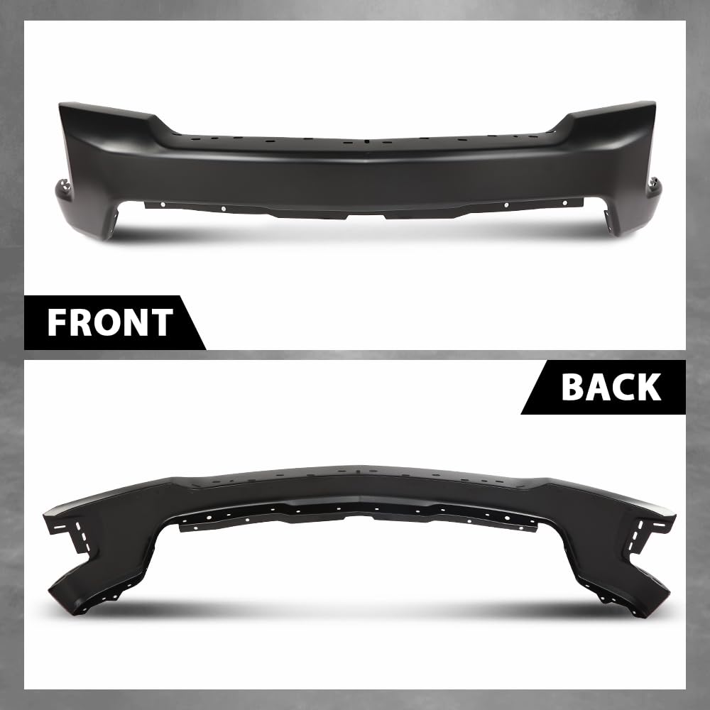 G-PLUS Primered Steel Front Bumper Face Bar Compatible with Chevy Silverado 1500 2019-2022,Fit Models Without Park Assist Only,Fit 2022 Limited (LTD) Old Style Models Only