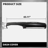 G-PLUS Dashboard Dash Cover Compatible with Chevy GMC Trucks 1973-1980 Black ABS Plastic