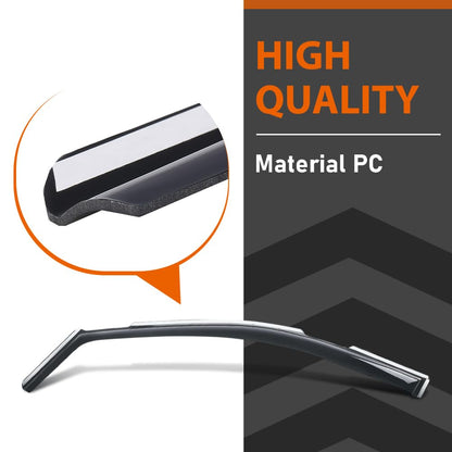 G-PLUS in-Channel Side Window Vent Visor Deflectors Rain Guards Compatible with GMC Sierra 1500 Crew Cab 2019-2026 Impact-Resistant PC 4 PCS Smoky