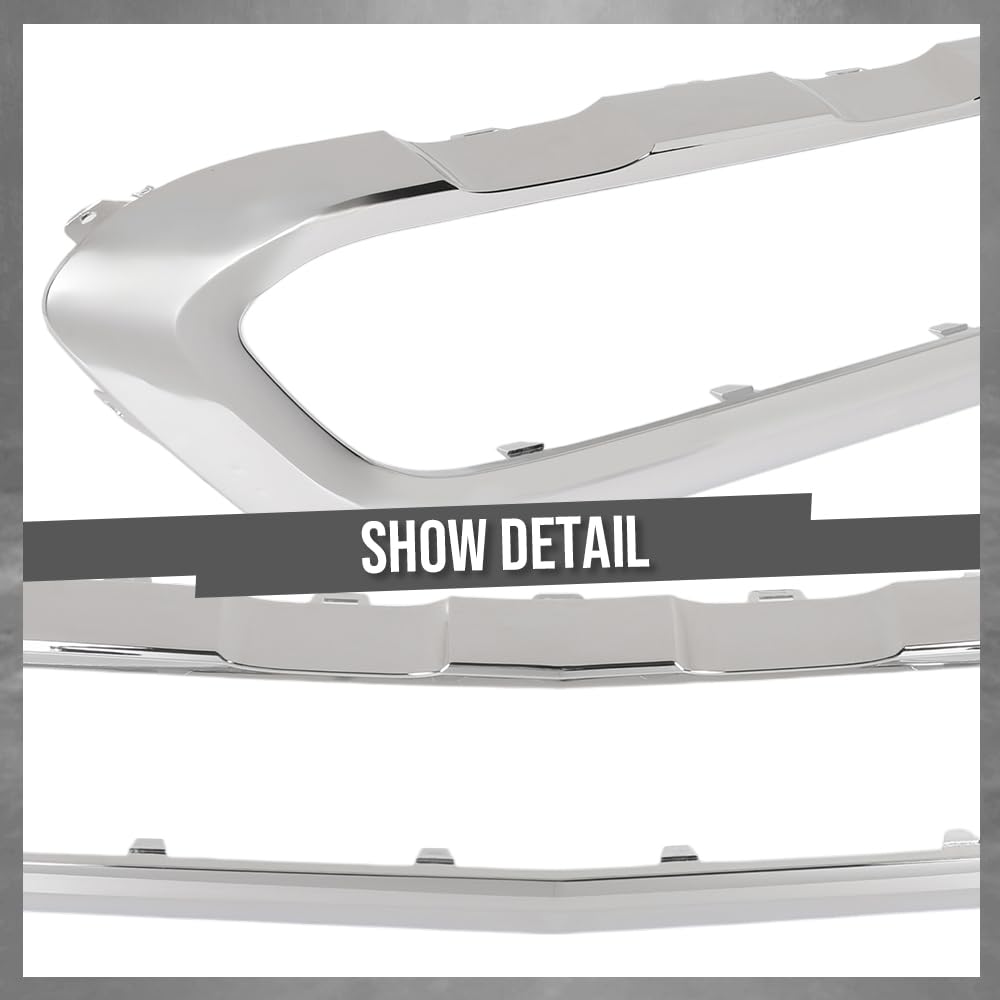 G-PLUS Front Bumper Face Bar Trim Molding Step Pad Compatible with Benz GLC300 (submodel: 4Matic, Base) 2017-2019 2538851625, MB1044145 Silver