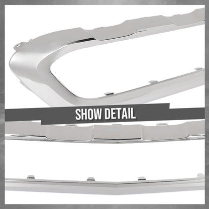 G-PLUS Front Bumper Face Bar Trim Molding Step Pad Compatible with Benz GLC300 (submodel: 4Matic, Base) 2017-2019 2538851625, MB1044145 Silver