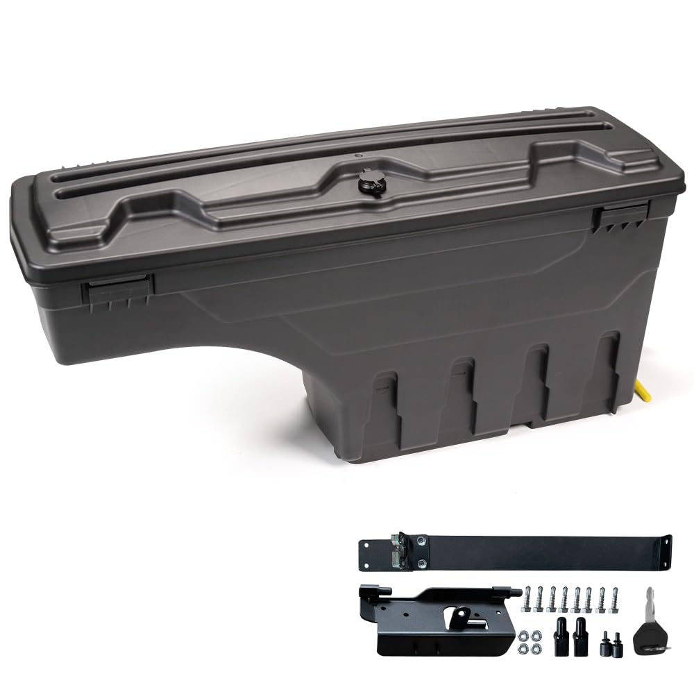 G-PLUS Compatible With Dodge Ram 1500 2500 3500 2002-2018 Lockable Storage Box Case Truck Bed Toolbox Rear Right Passenger Side