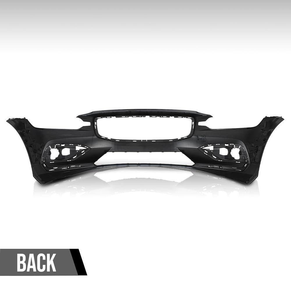 G-PLUS Front Bumper Cover Fascia Compatible with Volvo S60 V60 2019-2021 Fit Models without Headlight Washer and Parallel Park Assist 397964230, 36011940