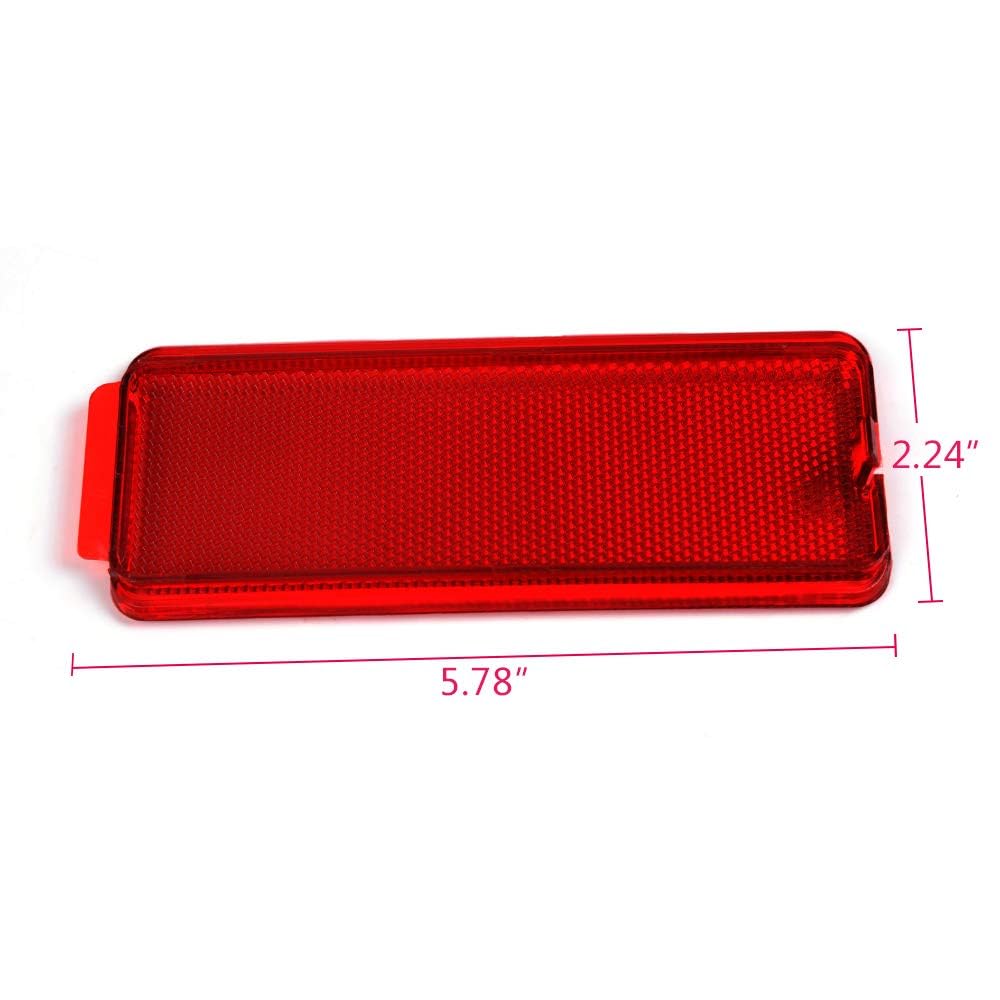 G-PLUS Front Rear Door Entry Reflector Interior Door Trim Panels Compatible with Ford Super Duty F250 F350 F450 F550 1999-2007/Fit Ford Excursion 2000-2005 F81Z2523820AA F81Z-2523820-AA Red 4 PCS