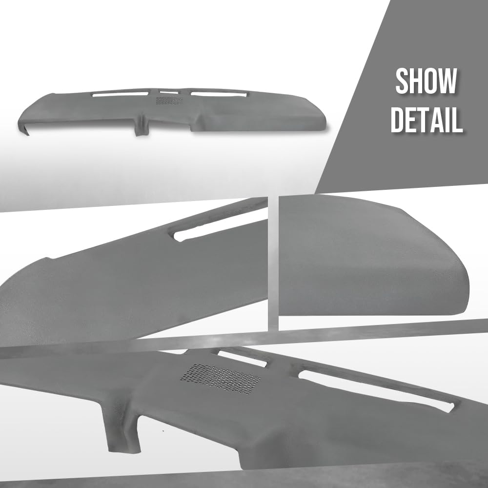G-PLUS Dashboard Dash Cover Compatible with Ford F100 F150 F250 F350 Bronco 1980 1981 1982 1983 1984 1985 1986, Light Gray