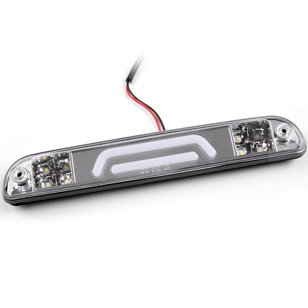 G-PLUS LED Third Brake Light Compatible with Ford F250 F350 F450 F550 Super Duty 1999-2016, 3rd High Mount Stop Lamp, Clear Lens Chrome Housing, YC3Z13A613BA CC3Z13A613B