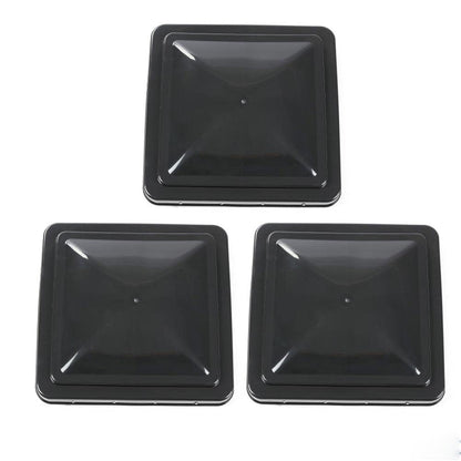 G-PLUS 3PCS Black Roof Vent Cover 14" x 14" Compatible with Universal RV, Trailer, Camper, Motorhome Trailer Ventline,Vent Lid Replacement