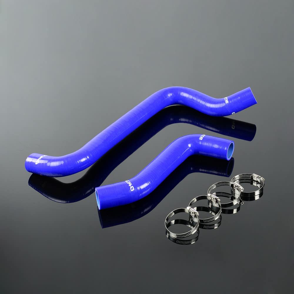 G-PLUS Silicone Radiator Coolant Hose Kit Clamps Compatible With 2001-2005 Dodge NEON SRT-4 SRT4 2.4L Blue