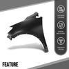 G-PLUS Fender Front Driver Side Compatible with Buick Encore (submodel: Base, Convenience, Leather, Premium) 2013-2016 without Turn Signal Light Hole 95031571, GM1240382 Black