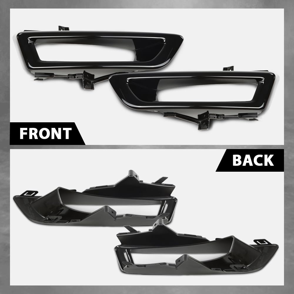 G-PLUS Front Bumper Fog Light Lamp Bezel Left +Right Compatible with Land Rover Discovery Sport 2015-2018