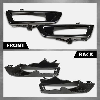 G-PLUS Front Bumper Fog Light Lamp Bezel Left +Right Compatible with Land Rover Discovery Sport 2015-2018