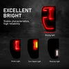 G-PLUS LED Tail Light Assembly Rear Brake Lamp w/Wiring Harness Left Side Compatible with Ford Ranger 2019-2023 with Blind Spots Models Red Lens KB3Z-13405-G Faros Traseros Luces Traseras