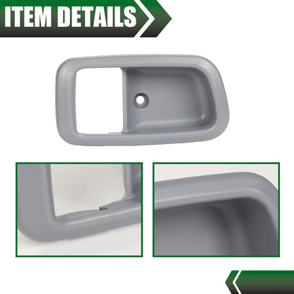 G-PLUS Door Handle Trim Set Compatible with 2000-2006 Toyota Tundra,Interior Door Handle Bezel 2Pc (Light Grey)