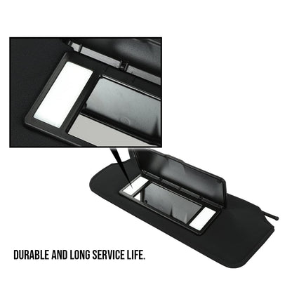 G-PLUS Black Plastic Sun Visor Vanity Mirror Sunvisors Shaded Compatible with Chevy C5 Corvette (8 Cyl, 5.7L) 1997-2004 10442033 10442034 1Pair Sunshading Board