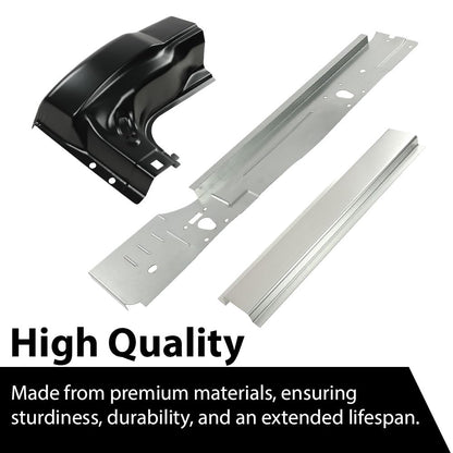 G-PLUS Rocker Panel Inner & Cab Kit Compatible with Ford F250 F350 F450 Super Duty 2 Door Regular Cab 1999-2016/Fit for Regular Cabs Only/Not Fit Extended Cabs or Crew Cabs 6 PCS, Black