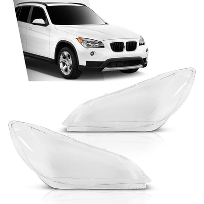 G-PLUS Clear Headlight Lens Replace Cover Compatible with BMW X1 E84 2010-2015 Left and Right Side