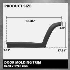 G-PLUS Rear Driver Door Molding Beltline for Jeep Compass 2017-2024 Close-up View