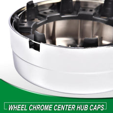 G-PLUS Rear Wheel Center Caps for Dodge Ram 3500 Dually 2003-2017 Chrome Pair Close-up View