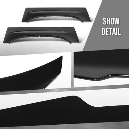 G-PLUS Wheel Arch Repair Panel Upper Rear Pair Compatible with Chevy Silverado GMC Sierra 1500 1999-2006 Not Fit 2007 New Body Style Models Black